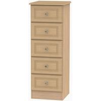 Pembroke Light Oak Chest of Drawer - 5 Drawer Locker