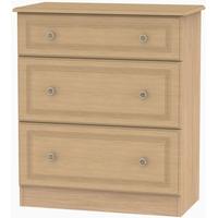 Pembroke Light Oak Chest of Drawer - 3 Drawer Deep