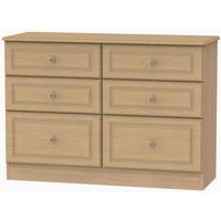 Pembroke Light Oak Chest of Drawer - 6 Drawer Midi