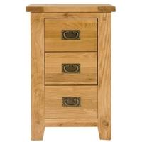 Perth Oak Bedside Cabinet - 3 Drawer