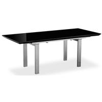 Pella Black High Gloss Extending Dining Table