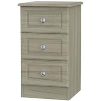 Pembroke Driftwood Bedside Cabinet - 3 Drawer Locker