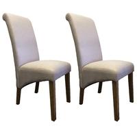 perth oak dining chairs fabric pair