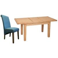 Perth Natural Oak Dining Set with 8 Fabric Chairs - Extending