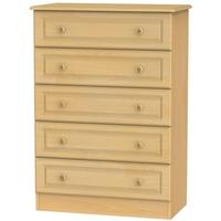 Pembroke Beech Chest of Drawer - 5 Drawer