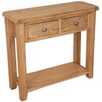 Perth Country Oak Console Table - 2 Drawer