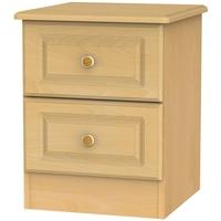 pembroke beech bedside cabinet 2 drawer locker