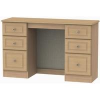 pembroke light oak dressing table knee hole double pedestal