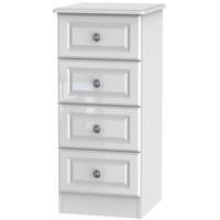 pembroke high gloss white chest of drawer 4 drawer locker