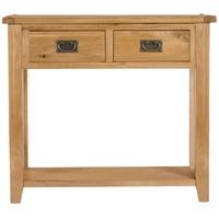 Perth Oak Console Table - 2 Drawer