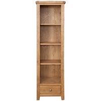 perth country oak bookcase slim