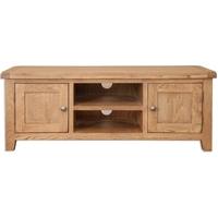 perth country oak tv cabinet