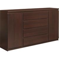 pello dark mahogany sideboard extra wide 2 door 4 drawer