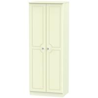 pembroke cream wardrobe tall 2ft 6in with double hanging