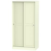 Pembroke Cream Wardrobe Sliding - 100cm Wide