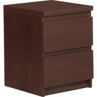 Pello Dark Mahogany Bedside Cabinet - 2 Drawer