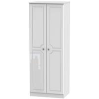 pembroke high gloss white wardrobe tall 2ft 6in plain