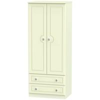 Pembroke Cream Wardrobe - 2ft 6in 2 Drawer