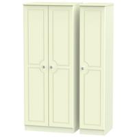 Pembroke Cream Triple Wardrobe - Plain