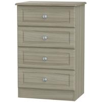 Pembroke Driftwood Chest of Drawer - 4 Drawer Midi