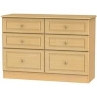 Pembroke Beech Chest of Drawer - 6 Drawer Midi