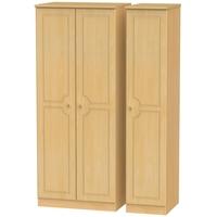 Pembroke Beech Triple Wardrobe - Plain