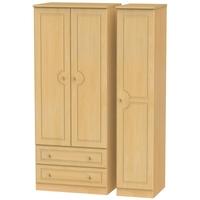 Pembroke Beech Triple Wardrobe - 2 Drawer