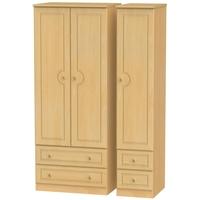 Pembroke Beech Triple Wardrobe - with Drawer