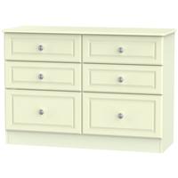 pembroke cream chest of drawer 6 drawer midi