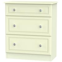 Pembroke Cream Chest of Drawer - 3 Drawer Deep