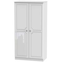 Pembroke High Gloss White Wardrobe - 3ft Plain