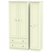 pembroke cream triple wardrobe 2 drawer