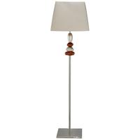 Pebble Terracotta Floor Lamp with Two Tone Champagne Shade