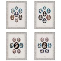 pearl look frame prints old wedgwood 1760 set of 4