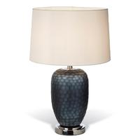 perth smoked glass table lamp