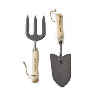 Personalised Fork & Trowel Set, Wood/Steel