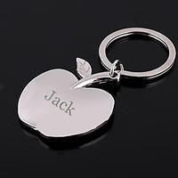 personalized engraved gift apple shaped keychain