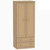 Pembroke 2 Door 2 Drawer Wardrobe Light Oak