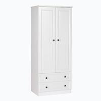 pembroke 2 door 2 drawer wardrobe white