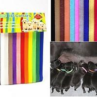 Pet ID Collars 12 Colors Whelping Puppy Kitten ID Velcro Collars Soft Adjustable Resusable Washable Easy Monitor