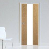 Pescara White and Oak Flush Fire Door 30 Minute Fire Rated - Prefinished