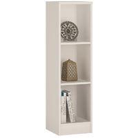 pearl white medium narrow bookcase