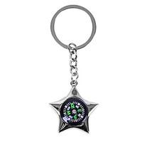 personalized engraved gift creative star shaped compass style keychain