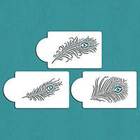 Peacock Feather Cake Stencil Set, Cake top Stencil, Flower Stencils for Decoration, ST-137