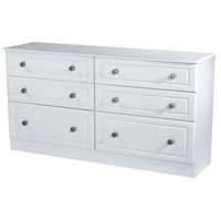 pembroke 6 drawer midi chest cream