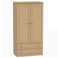 pembroke 2 door 2 drawer large wardrobe light oak