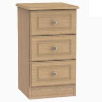 Pembroke 3 Drawer Bedside Cabinet Light Oak