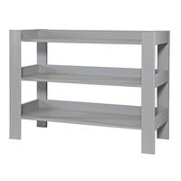 Pelham Side Table In Pine Concrete Grey With 2 Shelf