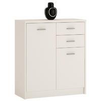 Pearl White 2 Door 2 Drawer Cupboard