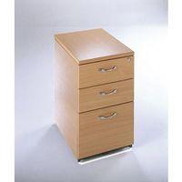 pedestal desk end 3 drawer d600mm beech classic furn